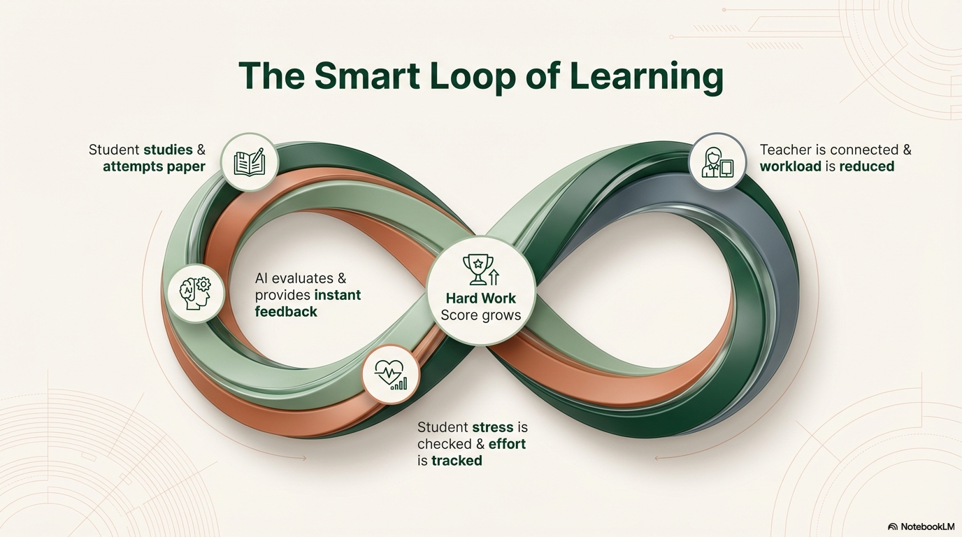 EduVerse smart loop of learning effort tracking infographic